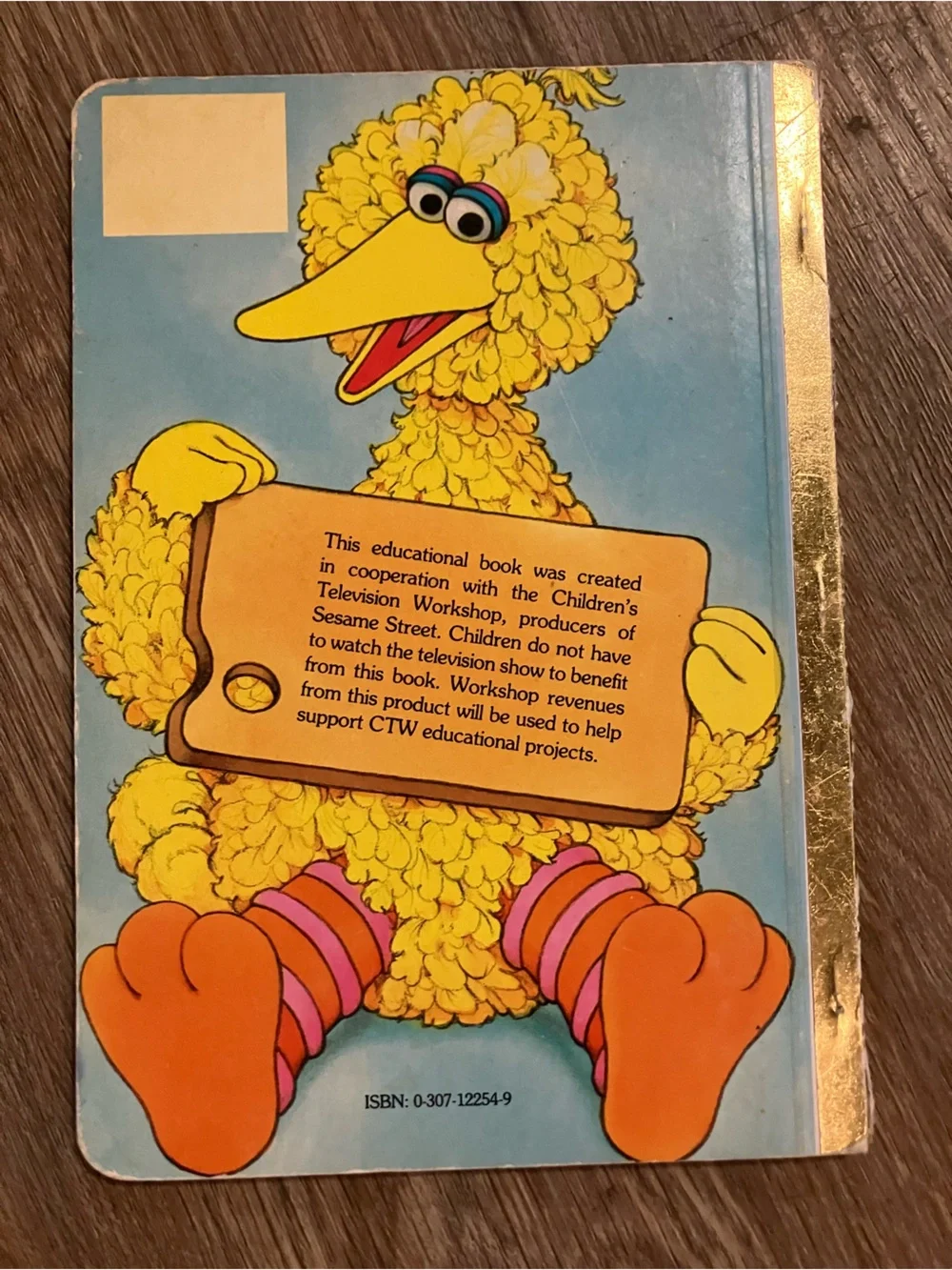 Sesame Street Big Bird Color vintage book Yellow, Orange, Pink, Blue